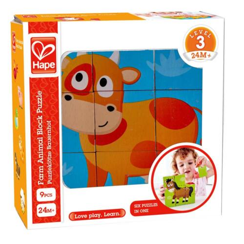 Puzzlewürfel Bauernhof Tiere