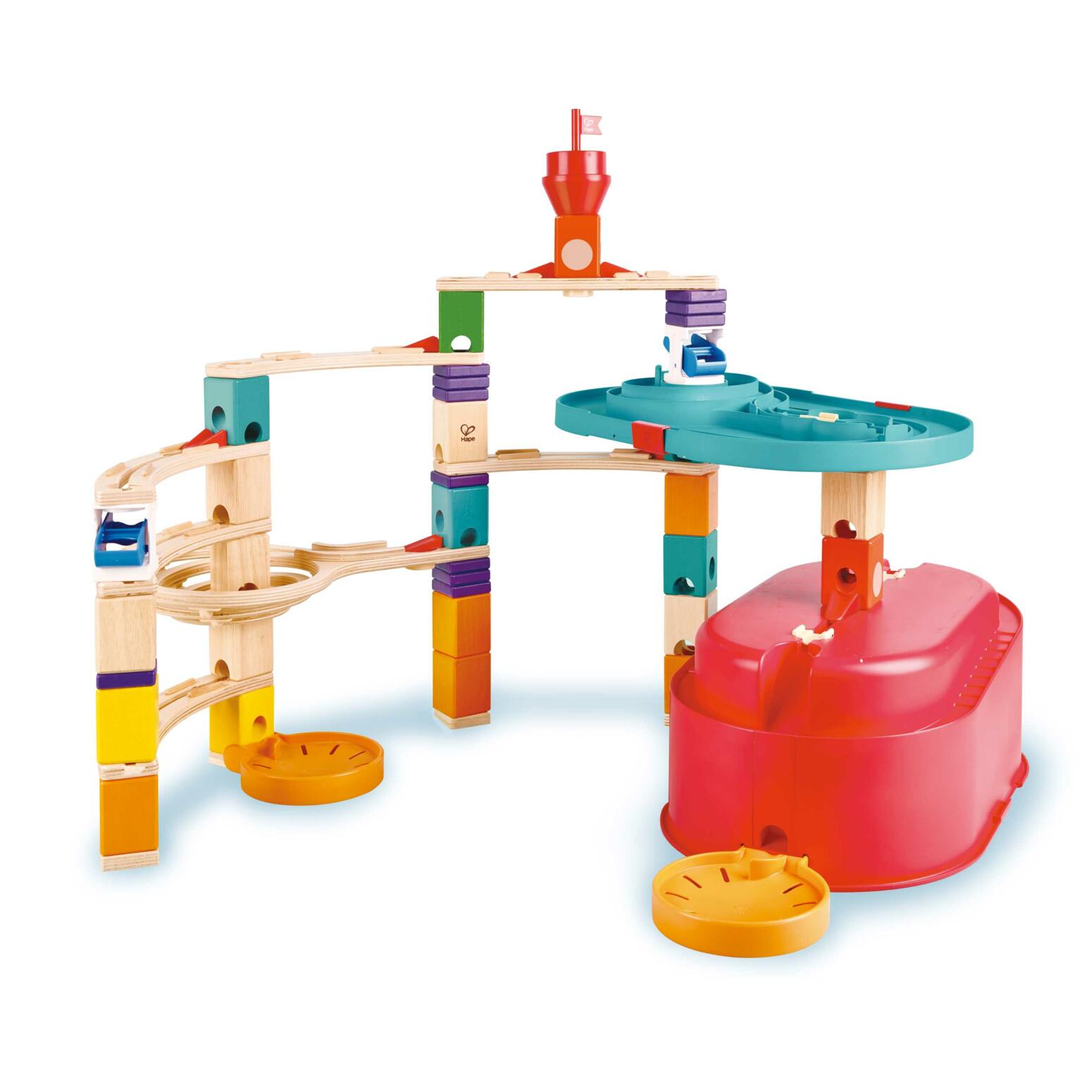 kugelbahn spielzeug Quadrilla Kugelbahn Baukasten-Set, 66 Teile - Spielzeug Heller