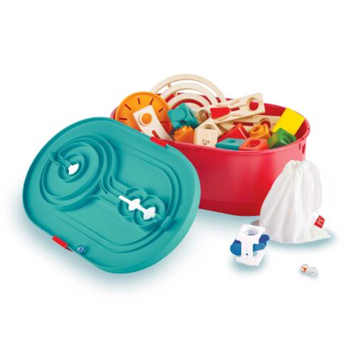 Hape Kugelbahn Box mit Teilen