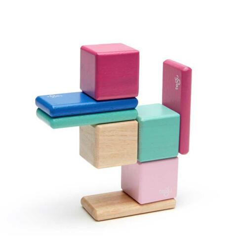 Tegu Magnetische Holzbausteine, pink, 8 Teile – Bild 3