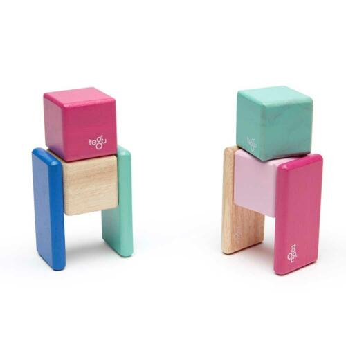 Tegu Magnetische Holzbausteine, pink, 8 Teile – Bild 4
