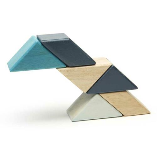 Tegu Magnetische Holzbausteine, blau, 6 Teile – Bild 3