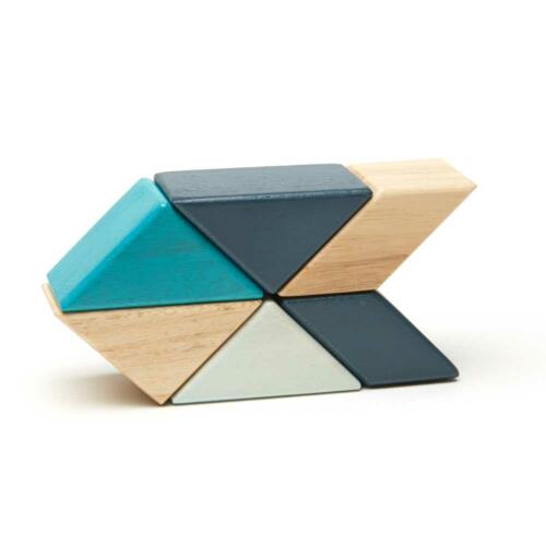 Tegu Magnetische Holzbausteine, blau, 6 Teile – Bild 5
