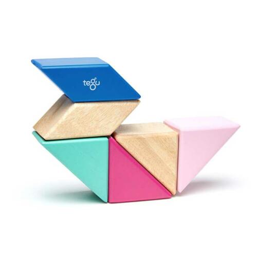 Tegu Magnetische Holzbausteine, pink, 6 Teile – Bild 3
