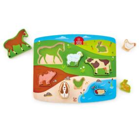 Hape Holzpuzzle Bauernhof Tiere