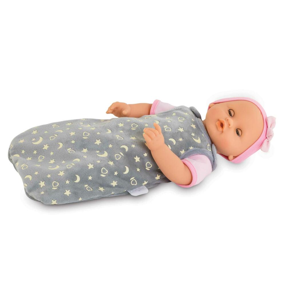 Calin gute Nacht liegt im Schlafsack