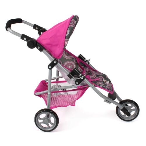 Seitenansicht des Puppenwagens Lola mit höhenverstellbarem Schiebegriff