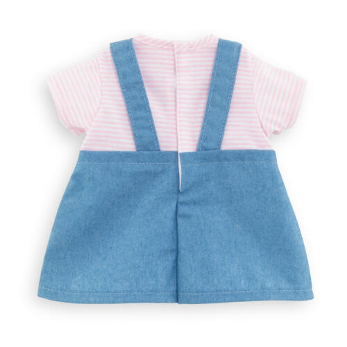 Das Puppenkleid hat am Rücken einen praktischen Klettverschluss.