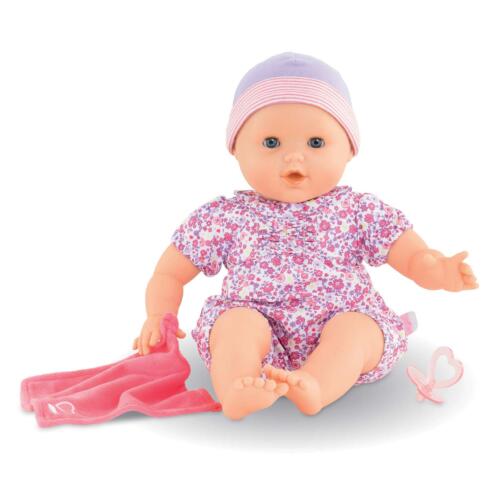 Die Babypuppe Emilie hat auch einen Schnuller.