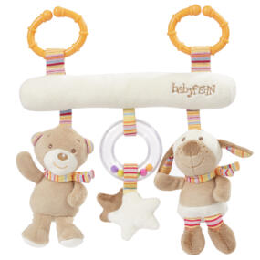 Das Fehn Activity Trapez Rainbow hat drei Spielfiguren.