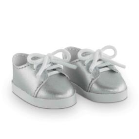 Ma Corolle silberne Puppenschuhe.