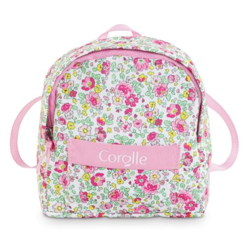 Der Corolle Puppenrucksack hat ein hübsches Blumenmuster.