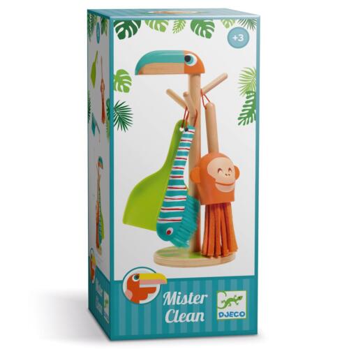 Das Putzset Mister Clean von Djeco ist in einem hübsch gestalteten Karton verpackt.