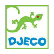 Das Logotier des französischen Spielzeug Herstellers Djeco ist ein Gecko.