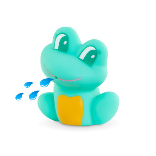 Der grüne Frosch gehört zur Badepuppe Alizee.