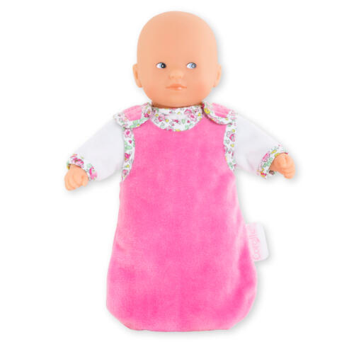 Die Puppe mit Schlafsack.