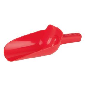 Die rote Mehlschaufel ist perfekt zum Spielen am Strand oder im Sandkasten.