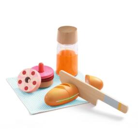 Das Bild zeigt das Zubehör des Picknick Set Rollenspiels.