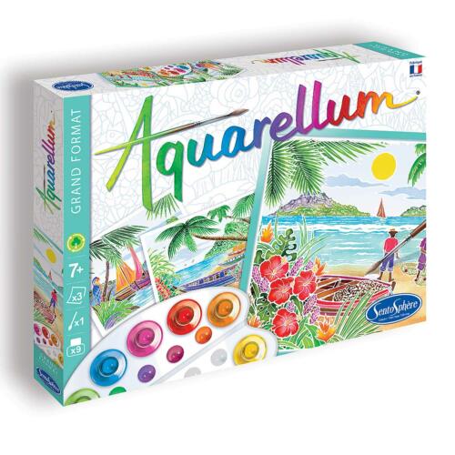 Die Verpackung des Aquarellum Malset Inseln ist hübsch illustriert.