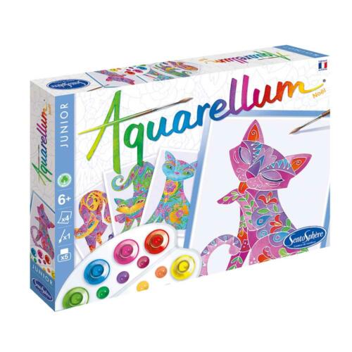 Die Verpackung des Aquarellum Junior Set ist hübsch illustriert und zeigt Informationen zum Inhalt.