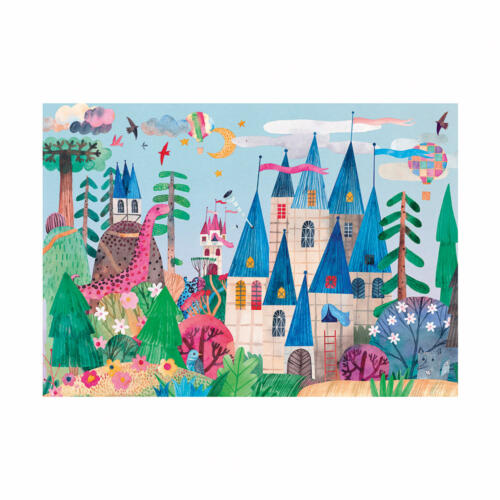 Das Bild zeigt das Puzzle mit dem Motiv Märchenschloss.