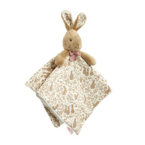 Das Flopsy Bunny Schmusetuch ist mit süßen Details gestaltet und mit hübern Mustern verziert.