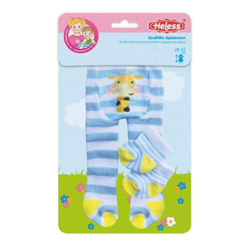 Die Strumpfhose und die Söckchen sind auf einem hübschen Träger aus Pappe befestigt.