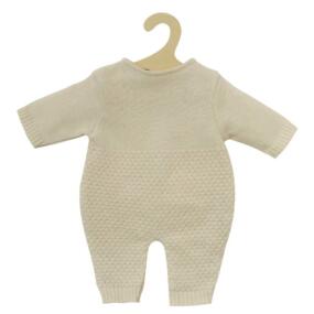 Der Strickoverall ist detailliert gestaltet und passt Babypuppen, die 35 bis 45 cm groß sind.